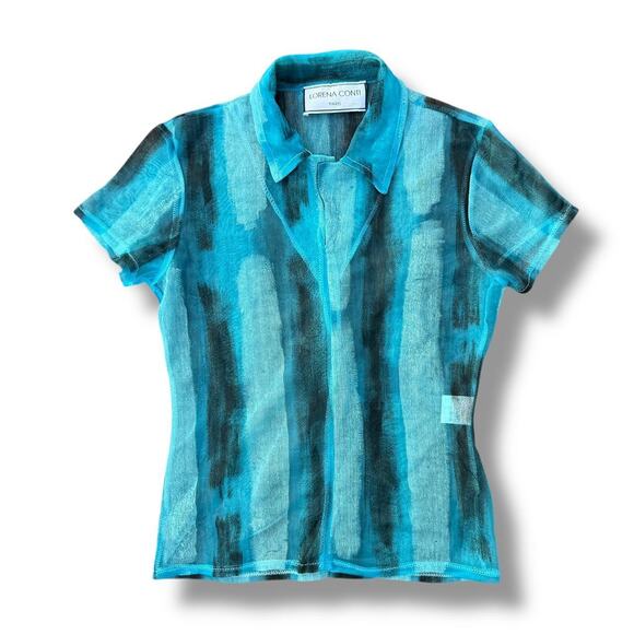 Lorena Conti Paris Y2K Collared Shirt - Picture 1 of 4